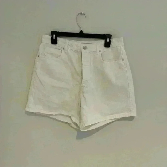 Zara White Denim Shorts US 10 Like New - Picture 1 of 2